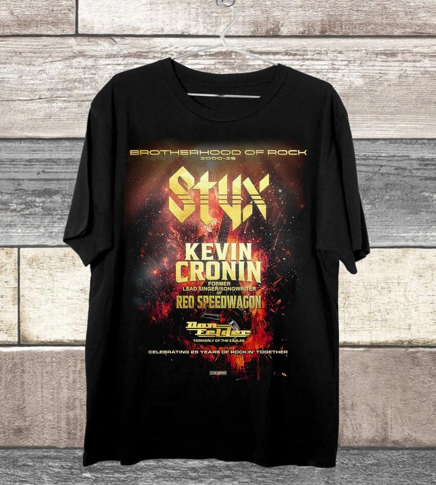 NEW Styx Band Tour Brother Hood Of Rock 2025 Unisex T Shirt  Unisex T-Shirt XXXL