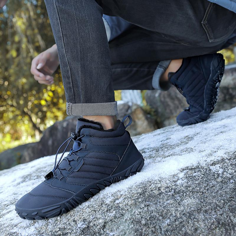 Fashion High-top Snow Boots Winter Cotton Shoes Women Men Plush Warm Outdoor Hiking Sneakers Non-slip Sports Shoes