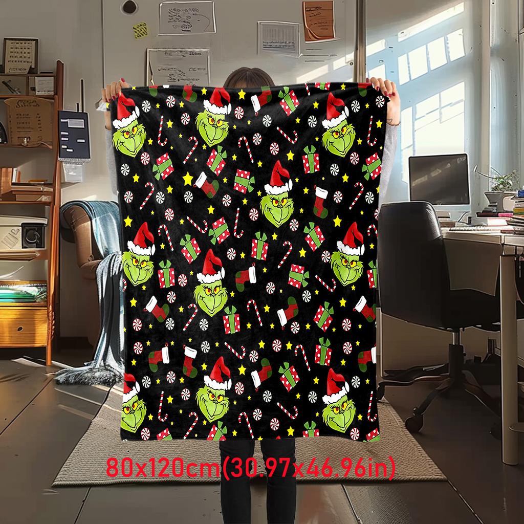 Christmas Gift Comedy Movie How the Grinch Stole Christmas blanket home warming, four season bed decoration sofa cover flannel throwing blanket K6