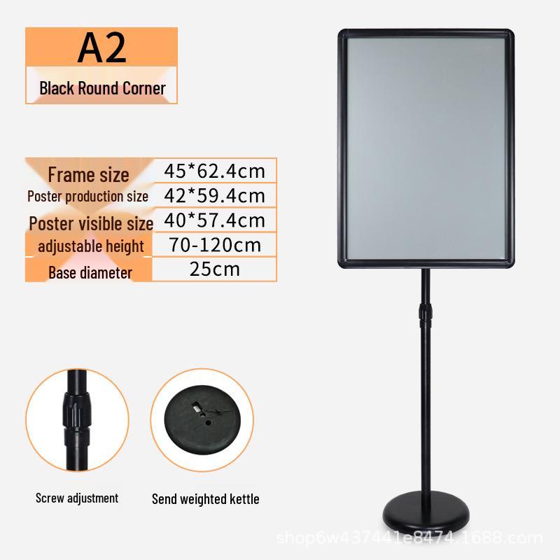Stainless Steel Vertical Advertising Standee Display Stand for Hotels