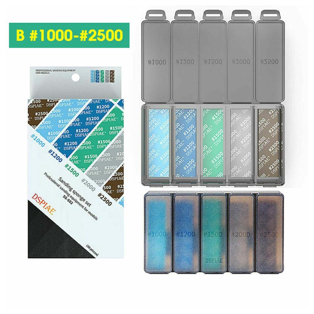 DSPIae Sanding Sponge Set For Gundam GK Military Model Combo Arc Grinding Polishing Sandpaper Making Tool Sanding Paper 30Pc