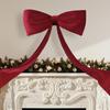 Christmas Tree Bow 70.8 Inches Large Velvet Festive Decorations Holiday Tree Top Decoration for Living Room Entryway Party