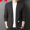 Hengyuanxiang 2025 Men's Knitted Cardigan: Spring & Autumn Casual Sweater for Middle-Aged & Young Dads