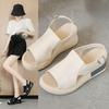 Thick-soled Wedge-heeled Sandals Women's Summer High-heeled Fishbill Women's Shoes Soft Leather Heightening Platform Shoes