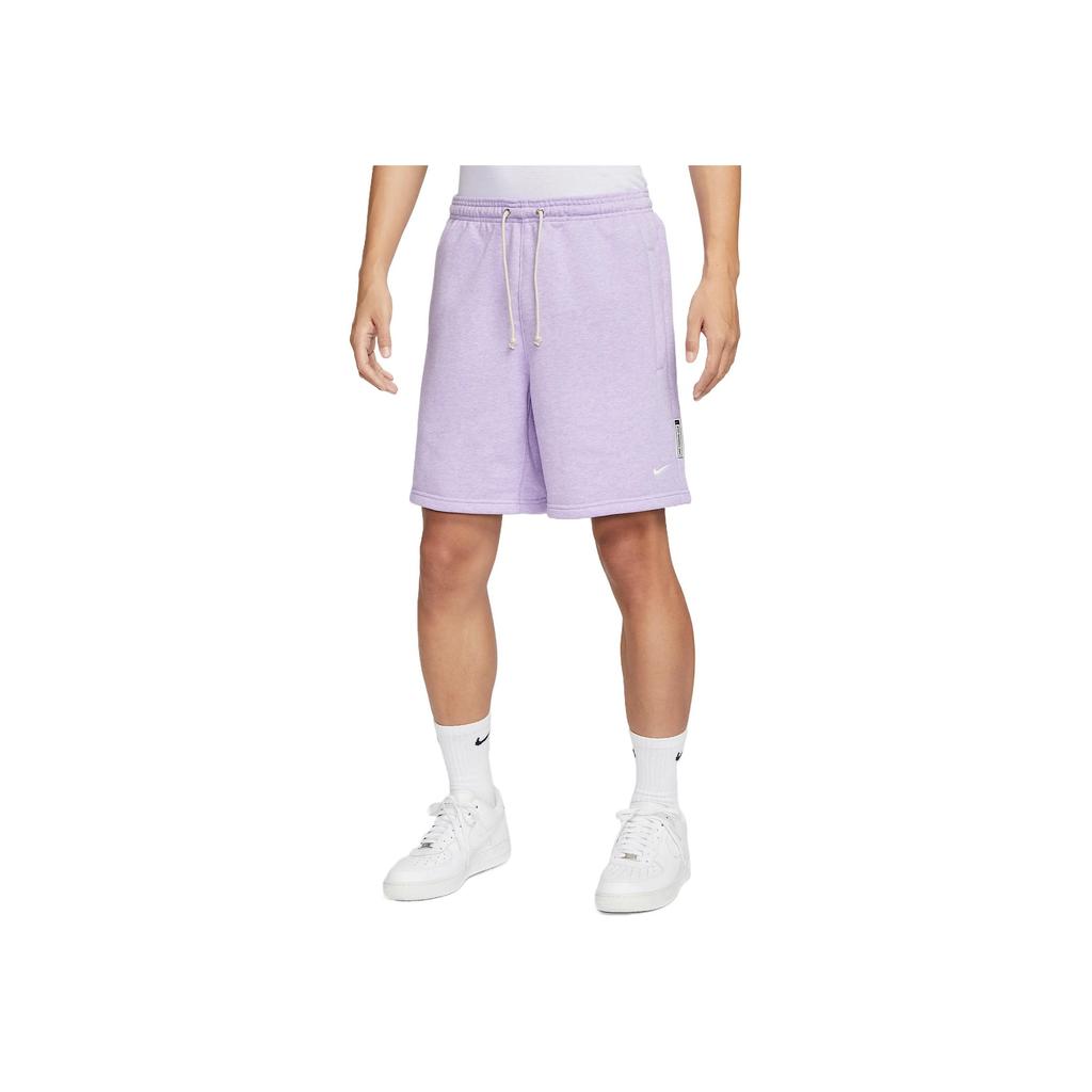 Nike Dri-FIT Standard Issue Comfortable Soft Skin-Friendly Simple Basketball Shorts Men Shorts Hydrangea-Purple Color-Mixing Light-Ivory FZ0217-515