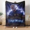 Mbappé Personalized Name Blanket Cozy Customizable Blanket Comfortable Perfect for Picnics Bedding Office Chair Office for All Occasions