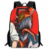 Printed Two-Dimensional Chainsaw Man Schoolbag, Primary School Student Cartoon Chaaw Man Backpack