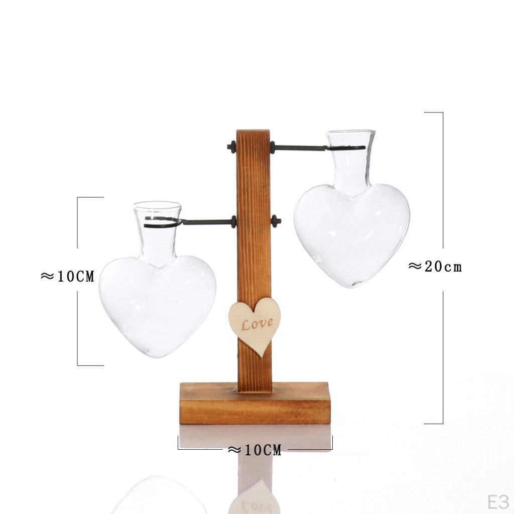 Terrariumin Vase In Wooden Stand Planter Dcorative Centerpieces