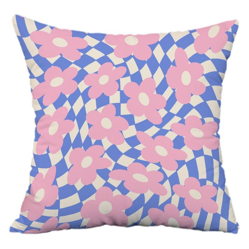 Simple Flower Pattern Pillowcase Dormitory Decoration Office Living Room Sofa Home Pillowcase
