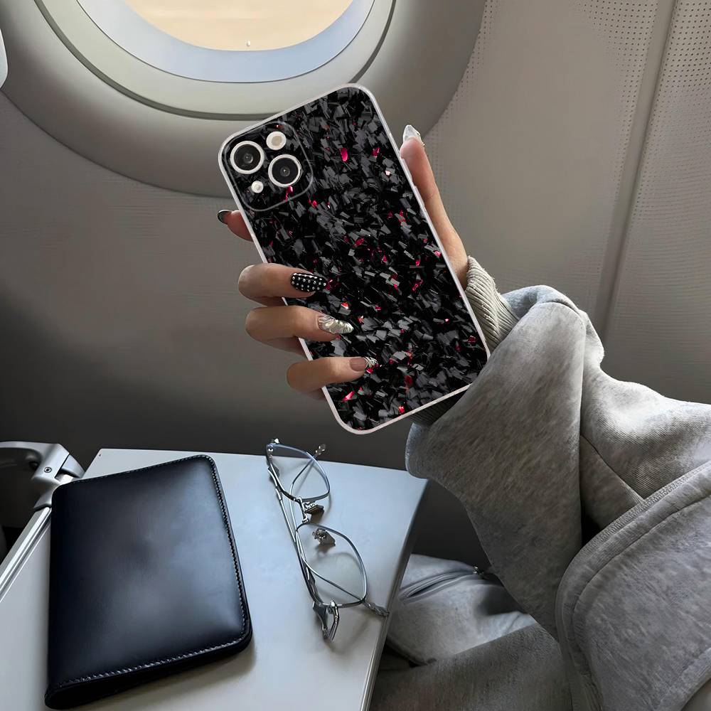 Racing Material APEX CARBON FRAGMENT Transparent Phone Case For IPhone 17 Air 16 Pro Max 15 14 13 12 11Plus Shockproof Cover