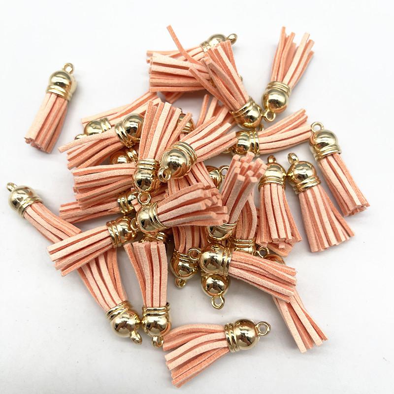 New 10pcs 38mm Vintage Leather Tassels DIY Keychain Cellphone Straps Pendant Tassels for Jewelry Earrings Findings Accessories