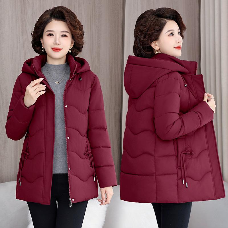 Winter padded jacket 2025 winter new middle-aged and elderly women's autumn and winter cotton jacket short plus-size padded jacket
