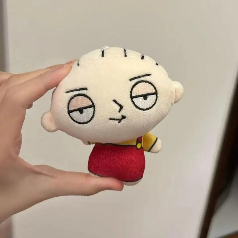 10Cm Cute Family Guy Stewie·Griffin Printed Cotton Doll Plush Toy - Keychain & Bag Charm Trendy Toys Holiday Gifts Collectible