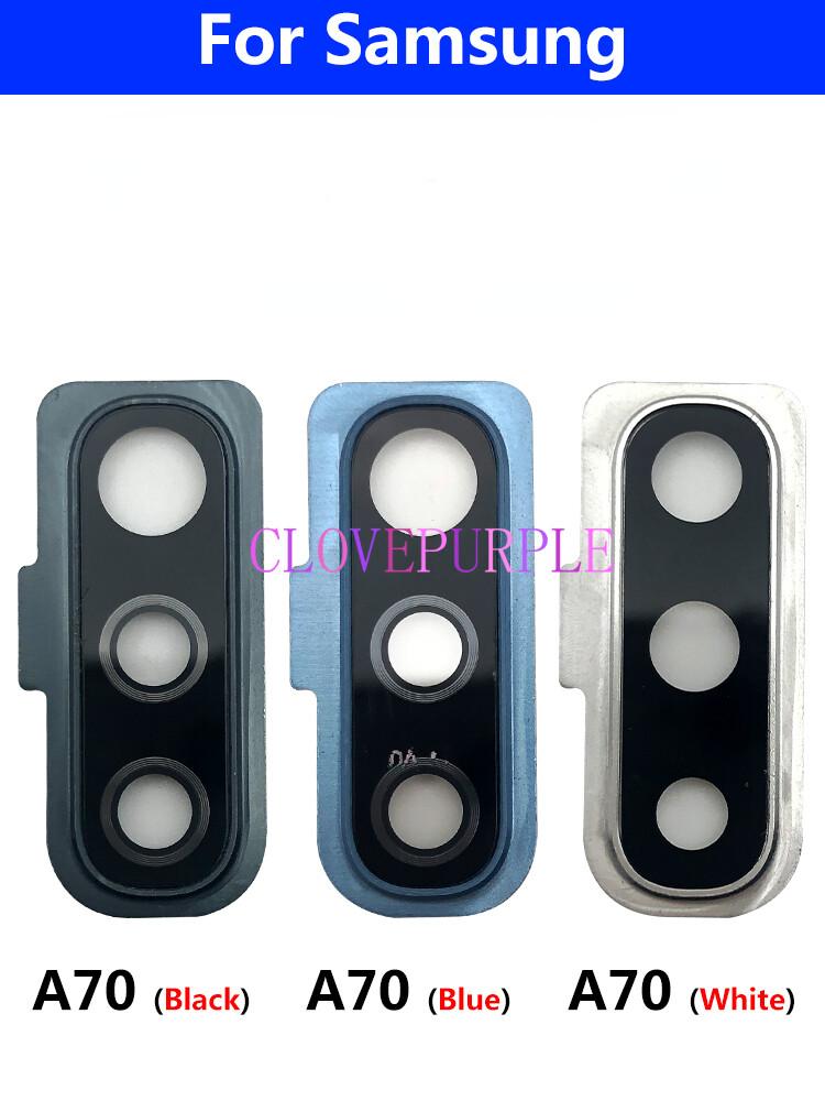 

1 шт. стеклянный объектив задней камеры с держателем рамки для Samsung A50 A505F A70 A705F