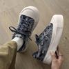 Board shoes men's shoes spring and autumn new retro denim breathable low-top thick-soled heightening men's sports and leisure trendy shoes