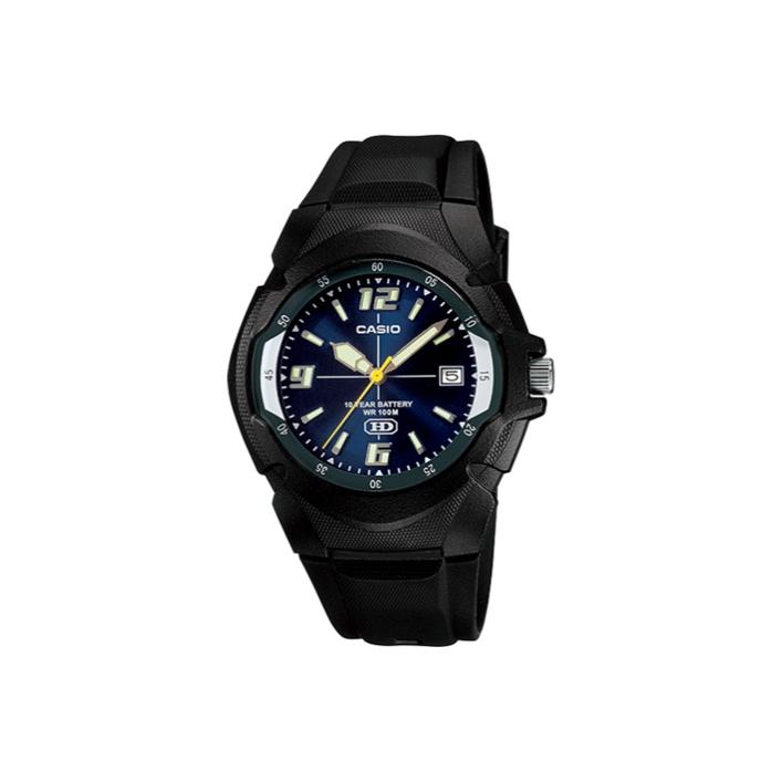 

Casio Youth Series Round Dial Three-Hand Series Ten-Year Power Classic Pointer Date Display Sports Waterproof Quartz Movement Resin Strap MW-600F-2A Blue Dial