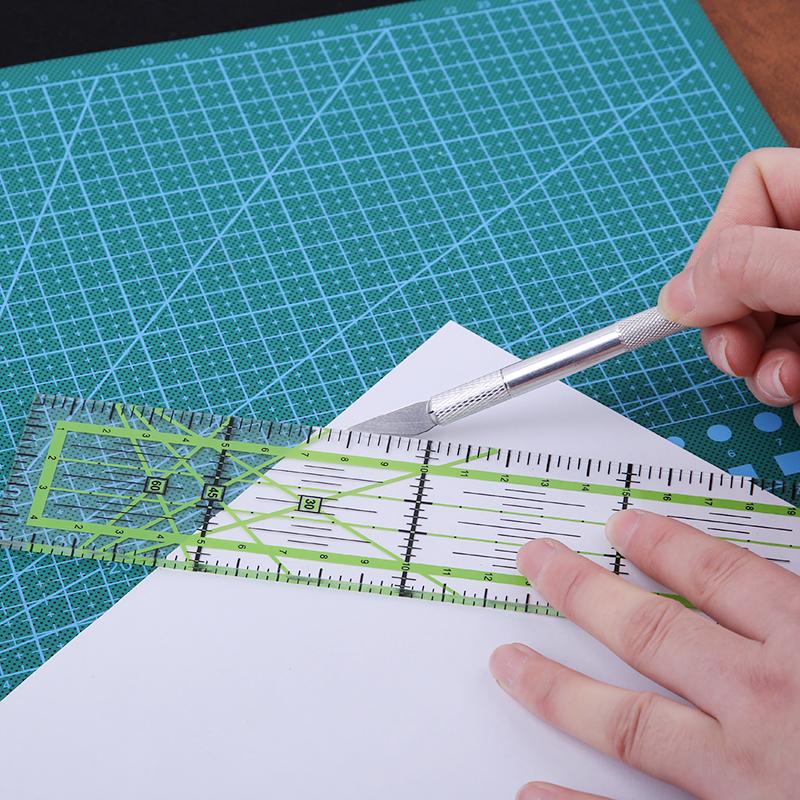 Fenrry 1PC Sewing Rulers Guides for Fabric Acrylic Quilting Rectangular Rulers with Anti-Slip Grips