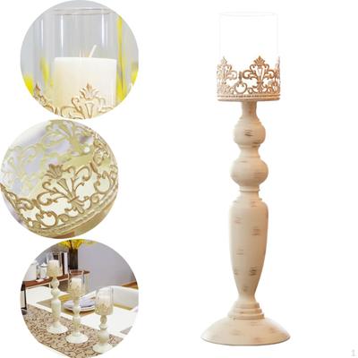 Candle Holder Metal Candlestick Holiday Candlelight Dinner Table Centerpiece Pillar