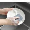 Gray Double-sided Cleaning Sponges Pan Pot Cleaning and Maintenance Washing Sponges Household Scouring Pad Kit Tools Brush