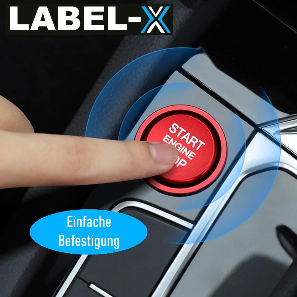 Buton inelar de pornire/oprire LABEL-X, roșu, potrivit pentru A4, A5, A6, A7, Q3, Q5 etc.