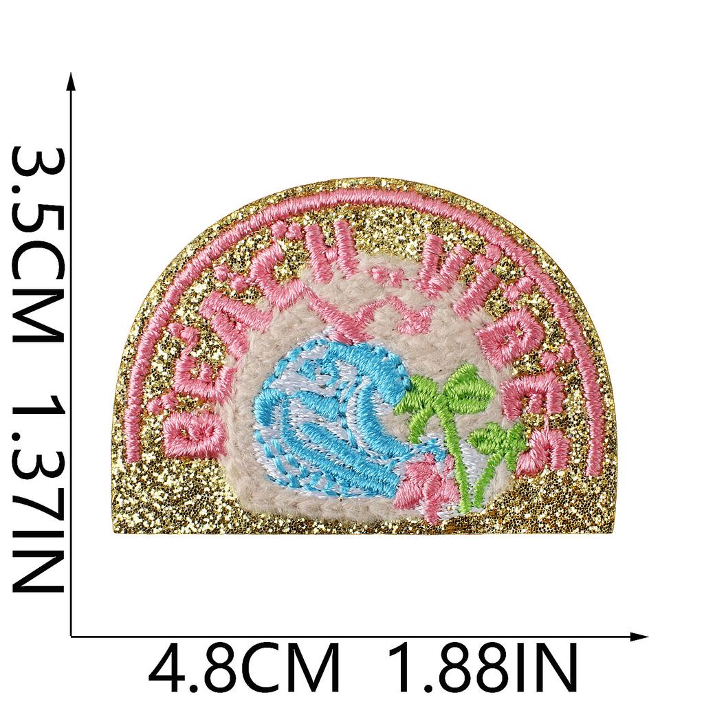 Summer Beach Party Embroidery Cloth Sticker Greet Ironing Zhang Zai Swimsuit Wave Towel Embroidery Patch Sticker