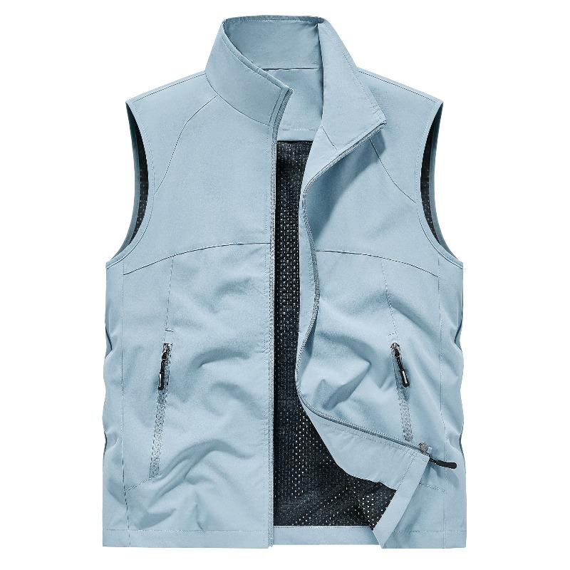 Men's Outdoor Mountaineering Hiking Windproof Breathable Vest Spring and Autumn Soft Comfortable Versatile Tank Top