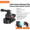 VRIG AC-97 360° Rotatable Backpack Clip for DJI Action 6/5 Pro/4/3 Insta360 Ace Pro 2 Mini BallHead Mount for Outdoor Photograph