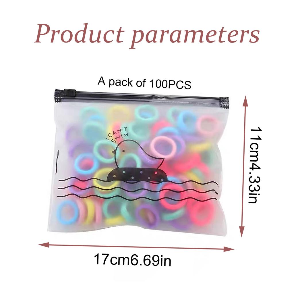 100pcs Hair Bobbles for Women Girls Hair Scrunchies Ponytail Holder Elastic Hairbands Christmas Gift