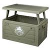 Foldable Plastic Storage Box Side Opening Extended Lid As Table Board Home Storage Case Outdoor Camping Organizer Bin