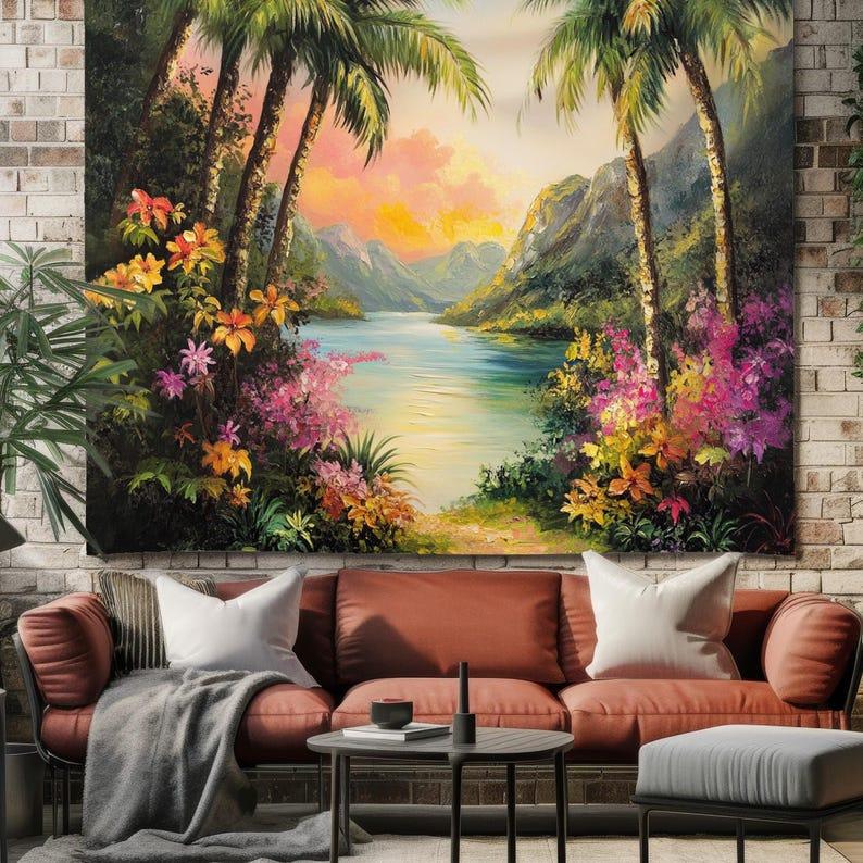 tropical tapestry 75x100 чёрный