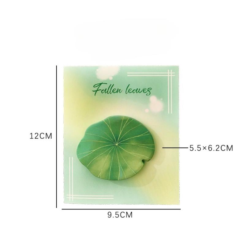 30Sheets Green Leaves Memo Pads Simple Scrapbooking Sticker School Supplies Post Sticky Notes Office Stationery