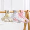 5pcs Pet Clothes Hanger Artifical Pearl Bow Rack Dog Hanger Plastic Pearl Bead Clothes Hangers Cat Clothing Kid Hangers Orga