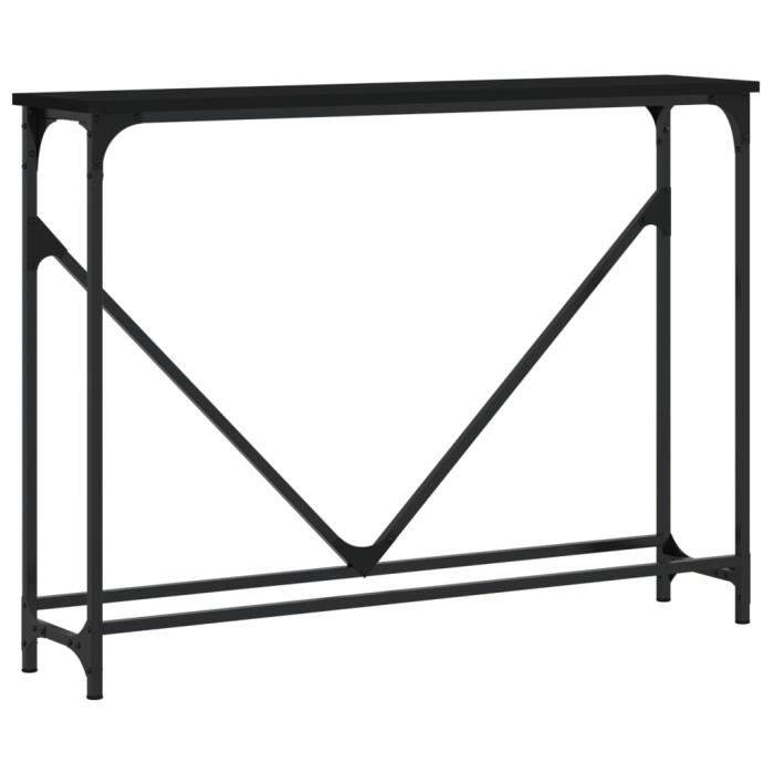 VidaXL Console Table Black 102x22.5x75 Cm Engineered Wood 834130