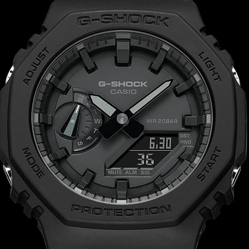 Casio G-Shock GA-2100-1A1 Analog-Digital All-Black Men's Watch with Carbon Core Guard [Used]