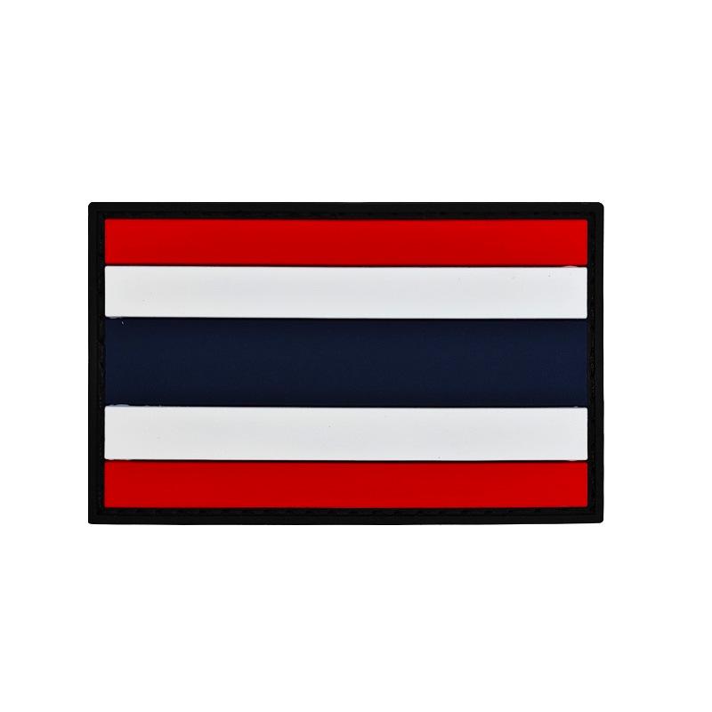 3D PVC Rubber World Flag Patch - Velcro Hook & Loop Decorative Badge