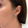 Silver Earrings with Natural Emerald (2172499)
