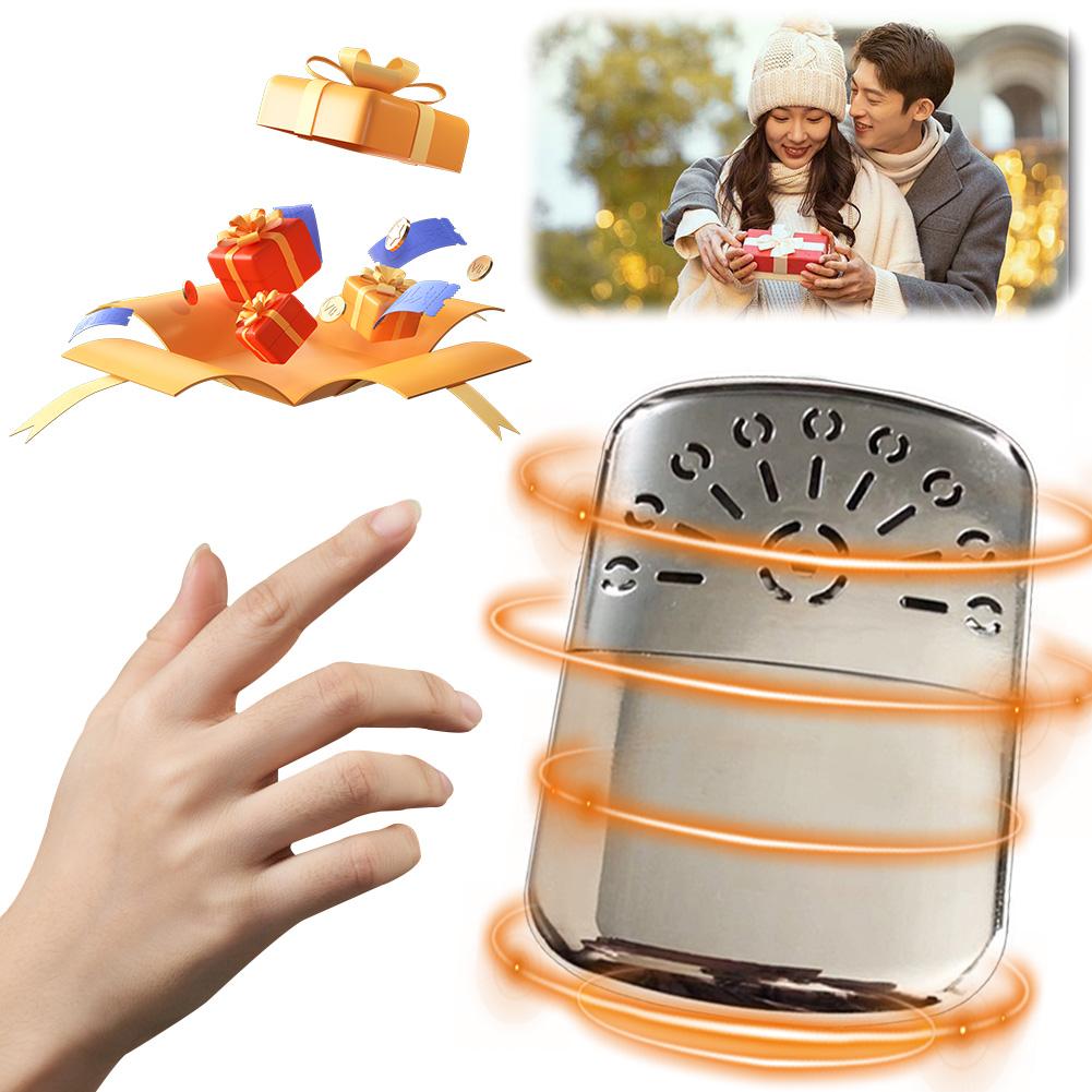 Fuel Hand Warmers Heater Gifts for Women Men Alloy Portable Fuel Heater Reusable Pocket Warmer for Outdoor Sports Camping Hiking