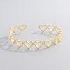 New Fashion Heart-to-Heart Bracelets 925 Sterling Silver Jewelry Hollow Love Simple Personality Heart Opening Bangles TYB109
