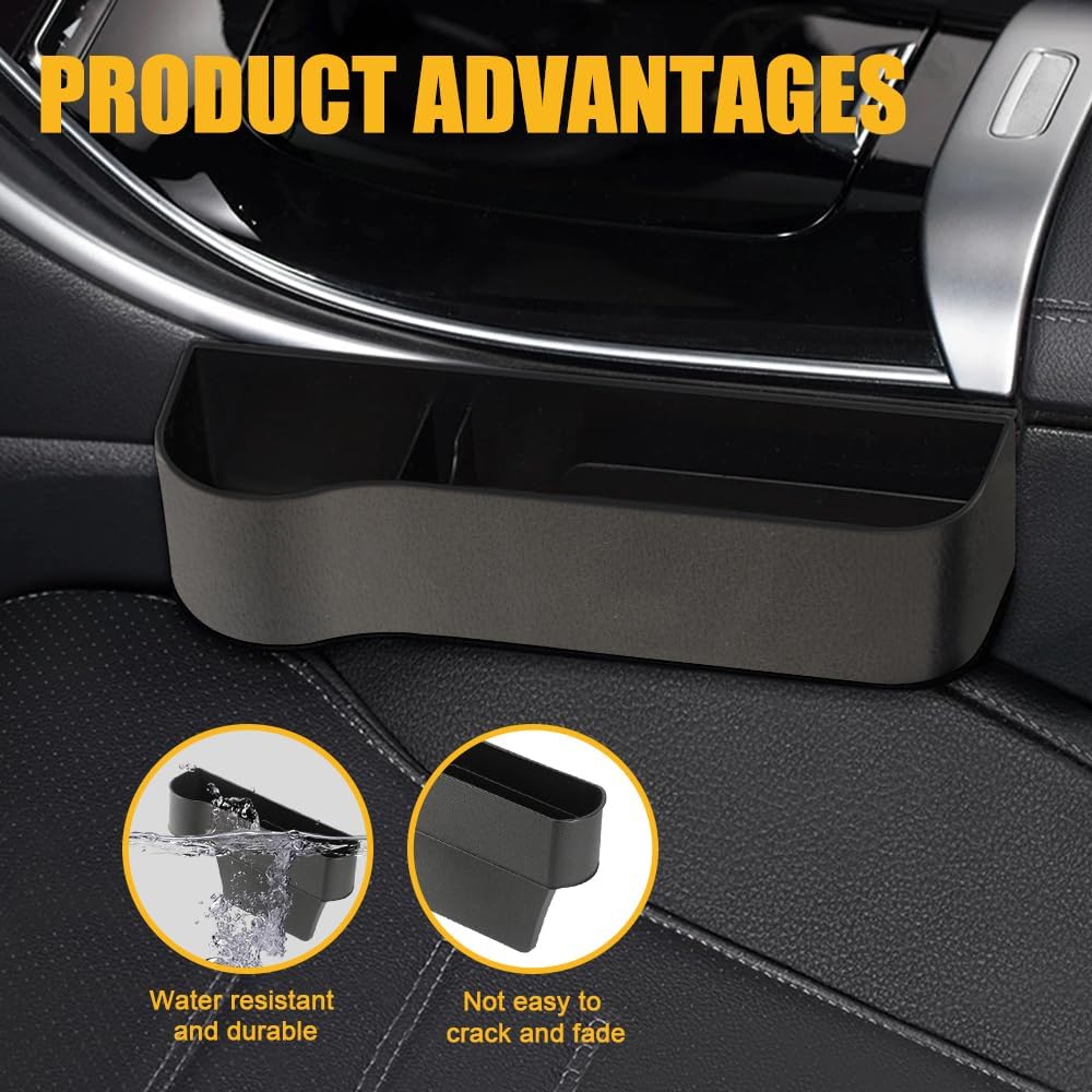 2 Packs Car Seat Gap Filler Organizer, Multifunctional Car Seat Organizer with Adjustable Cup Holder, Universal Automotive Accessories Car Seat