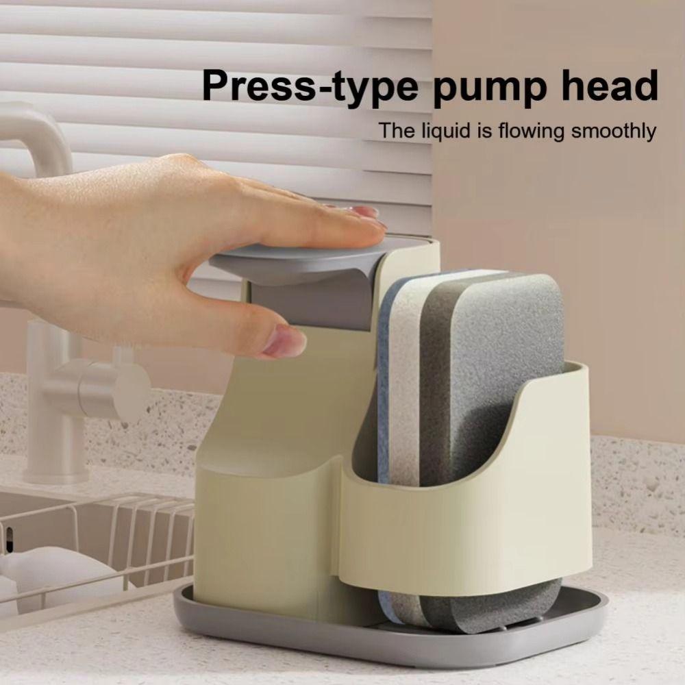 Auslaufsichere manuelle Pressseife-Box 2-in-1 Flüssigseifenbehälter Handseifenspender Arbeitsplatte