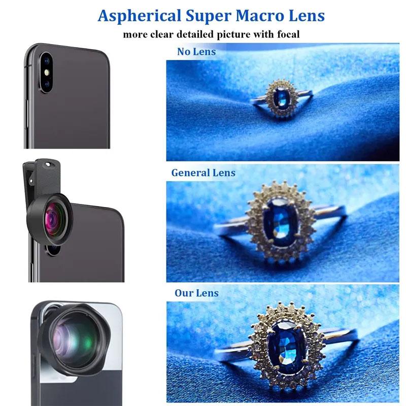 17MM Thread Phone Case for Iphone 15 Pro Max Plus ,2X Macro Lens Kit 65mm Lens No Distortion Phone Lenses for IPhone 15 Pro Max