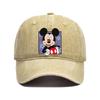 Retro Washed Mickey Mouse Print Baseball Cap Men Women Vintage Kpop Snapback Cap Adjustable Breathable Trucker Hat Sunscreen Hat