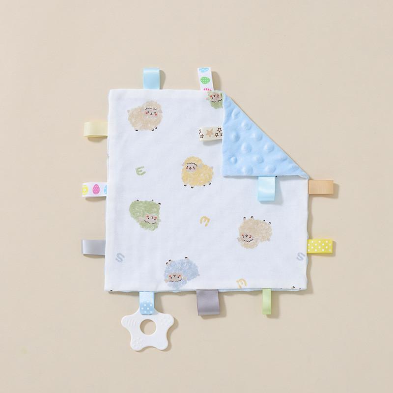 Soft Baby Toy And Fabric Comforter With Teether For Newborn Soothing
