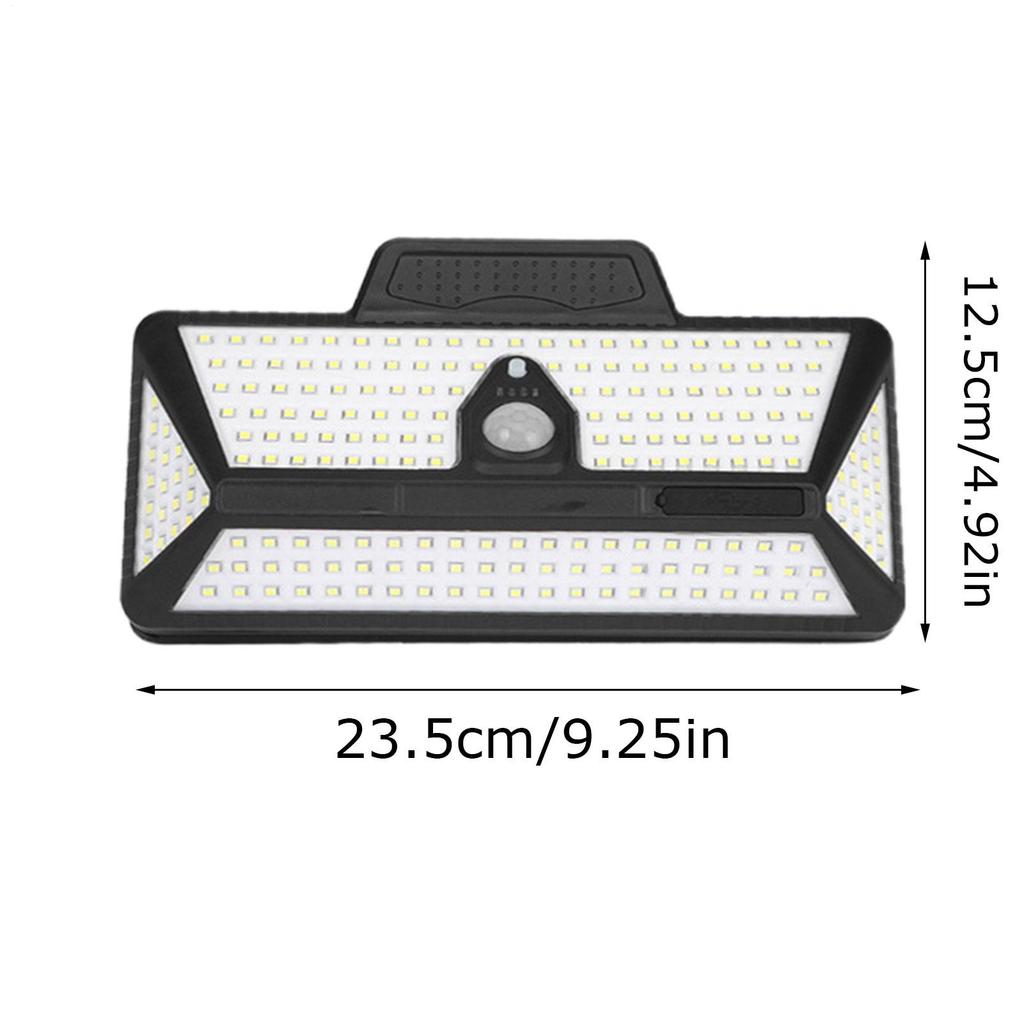 Solar Lights For Outside IP44 Waterproof Sensing Lamp 208 LED Solar Powered Light With 3 Color Modes For House Parking Lot