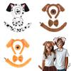 Cartoon Pudding Dog Ears Cute Children's Fabric Handmade Hair Hoop Plush Spotted Unisex Headband