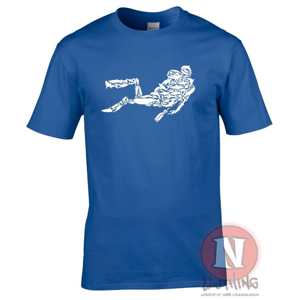 Scuba Diver Graphic TShirt Shark Whale Dolphin Divers Tee Shirt