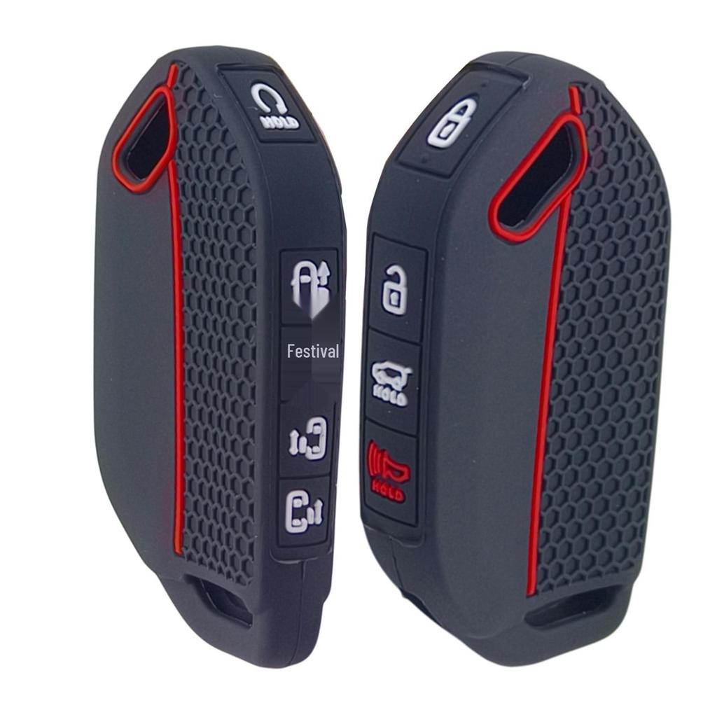 Kia EV5 K3 Schlüsseltasche: Weiche Silikonhülle für Modelle mit 4+5 Tasten