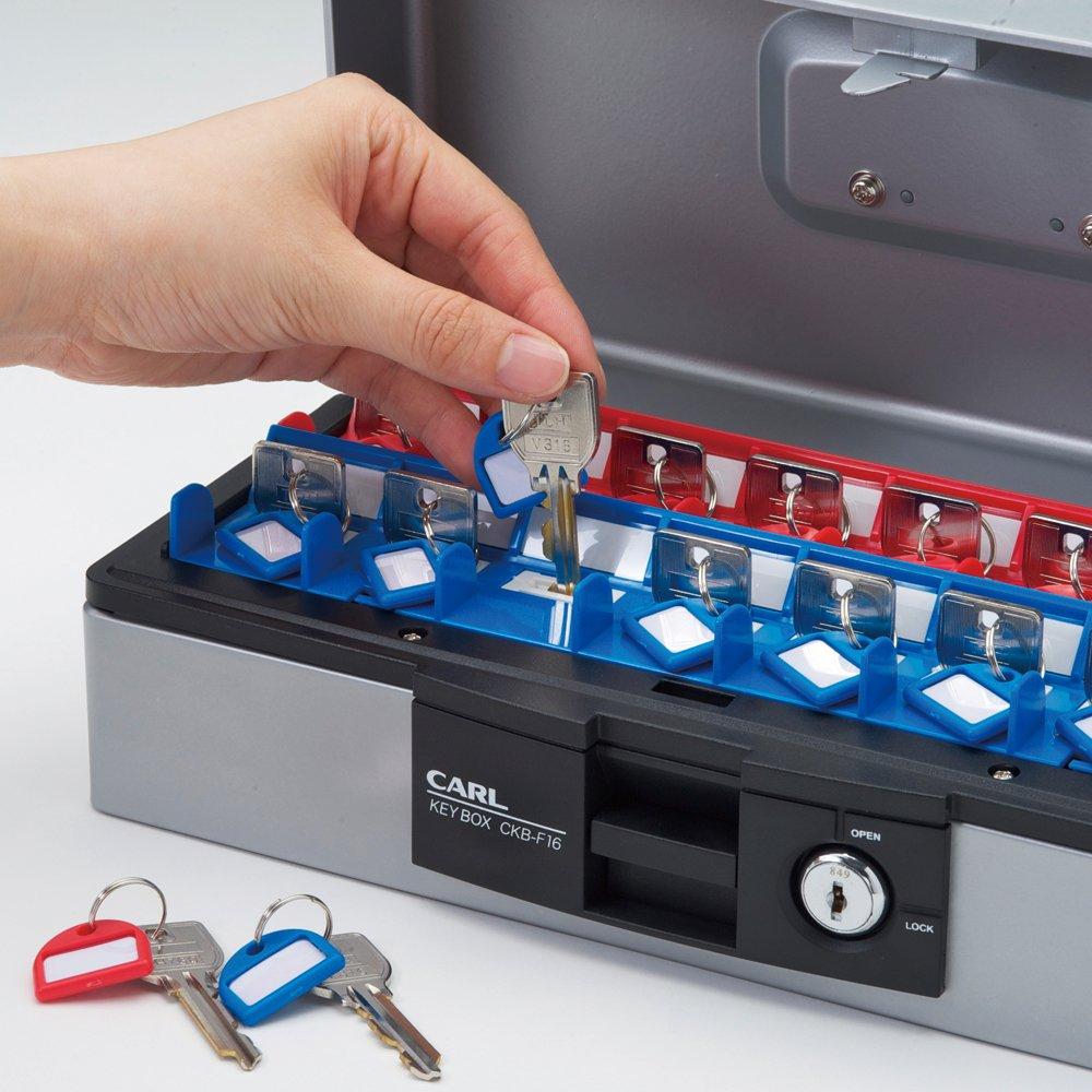 Carl Office Desktop Key Box, Holds 16 Keys, CKB-F16-S