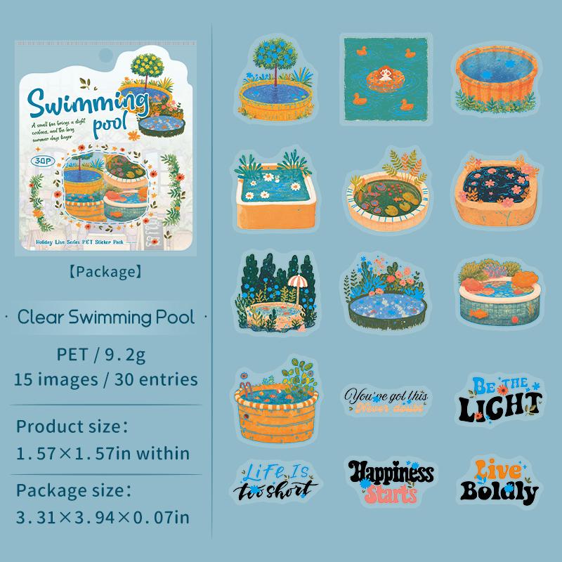 30sheets/bag Sticker Pack Kawaii Girl Cat Sticker Scrapbook Office Stationery DIY Hand Account Book Notebook Decoration Stickers