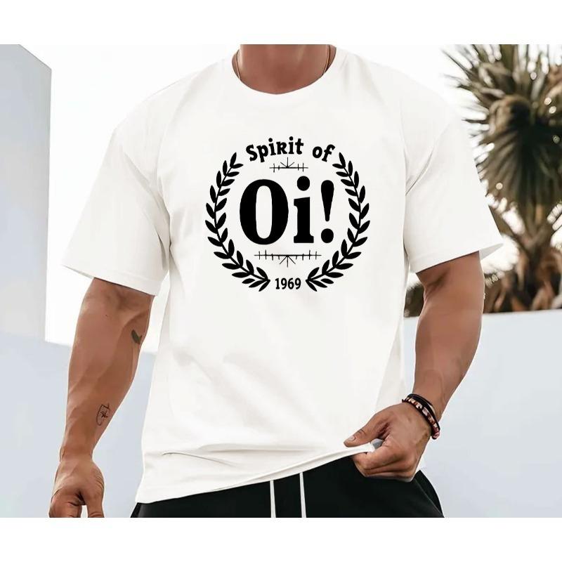 

European sizes Summer men s casual sports top, round neck T-shirt, made of pure cotton fabric, fashionable and versatile, printed 4XL
